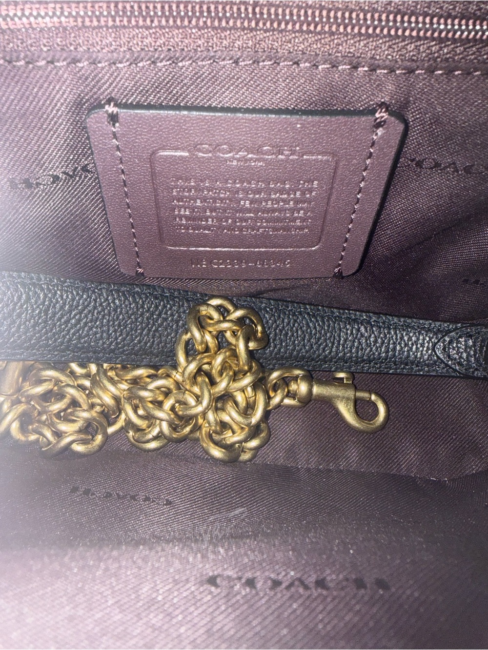 Coach Cassie 19 Black Leather Turnlock Crossbody Bag - Picture 4 of 4